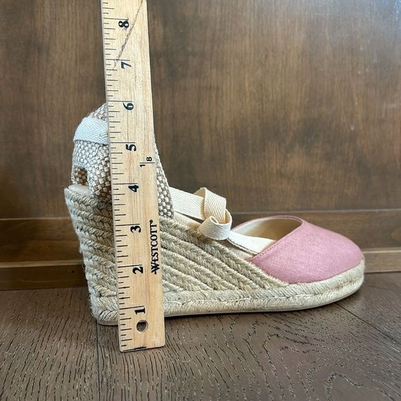 Soludos Tall Wedge Linen Espadrilles in Dusty Rose - Picture 12 of 13